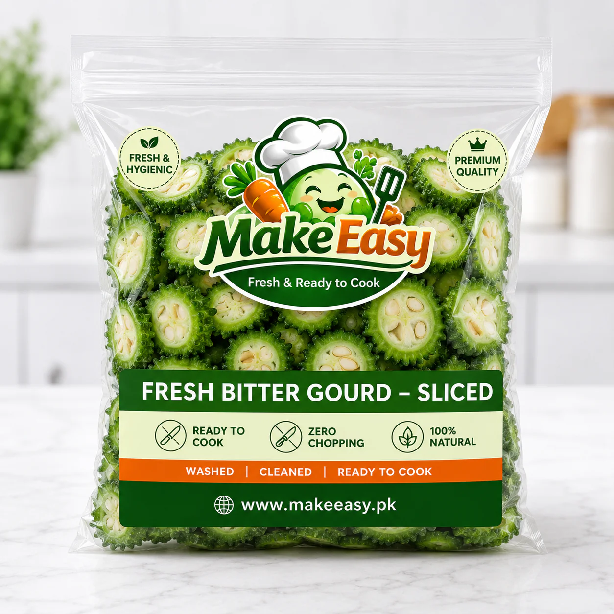 Bitter Gourd Sliced 500gm (ﮐﺮﯾﻼ) - Image 2