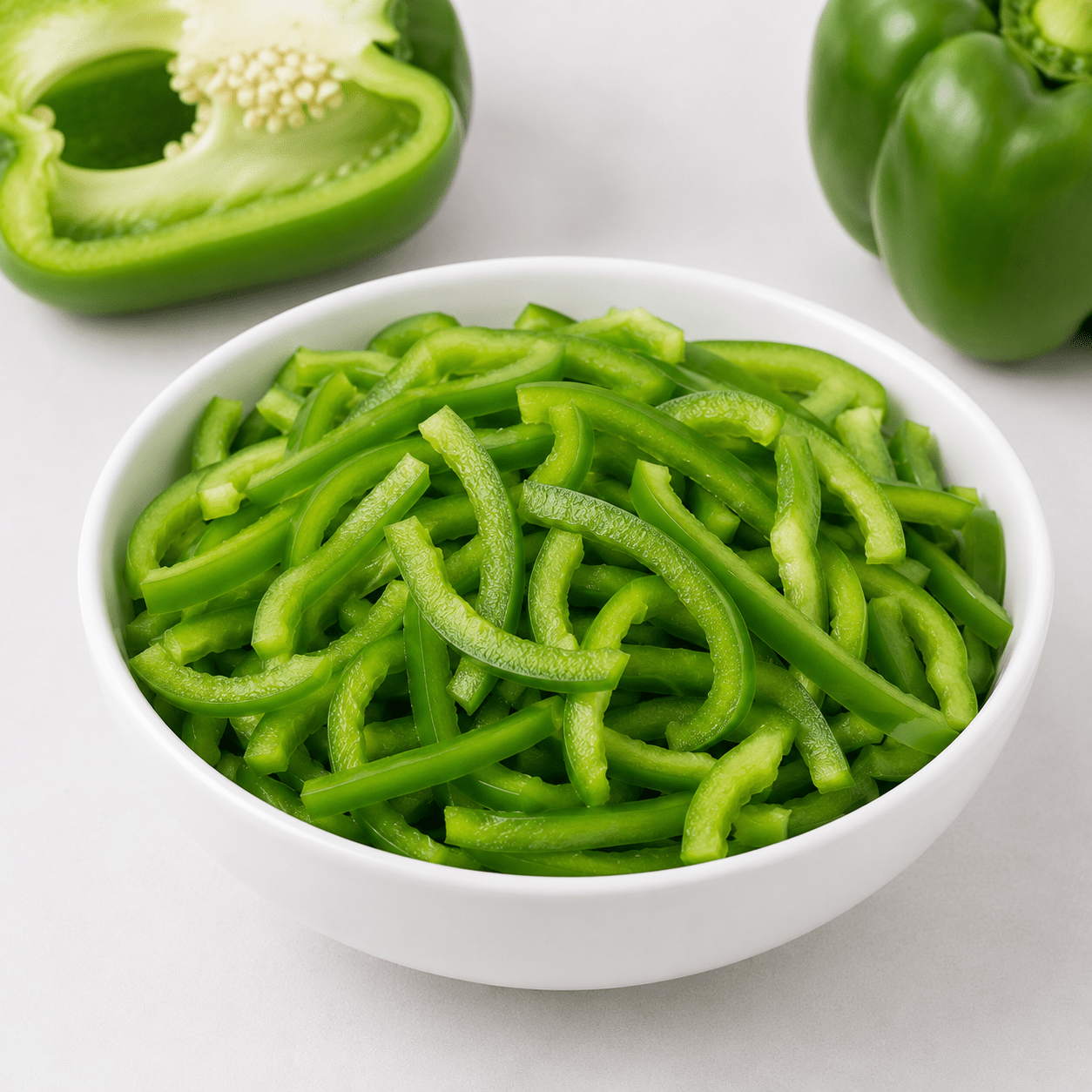 Capsicum Slice Cut 250gm (ﺷﻤﻠﮧﻣﺮچ سلائس کٹ )