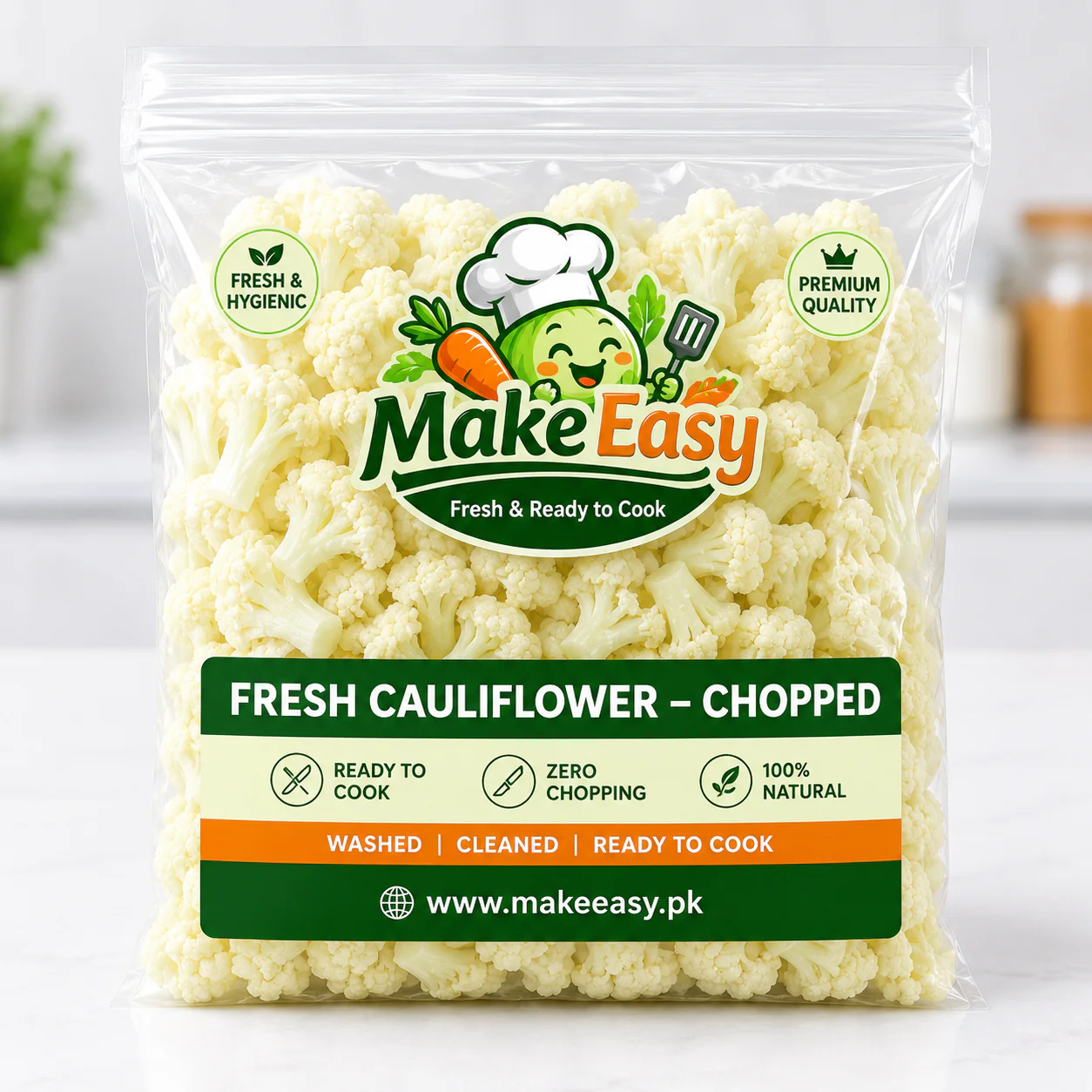 Cauliflower Chopped 500gm (پھول گوبھی) - Image 2
